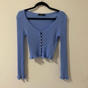Blue Glassons Crop Top